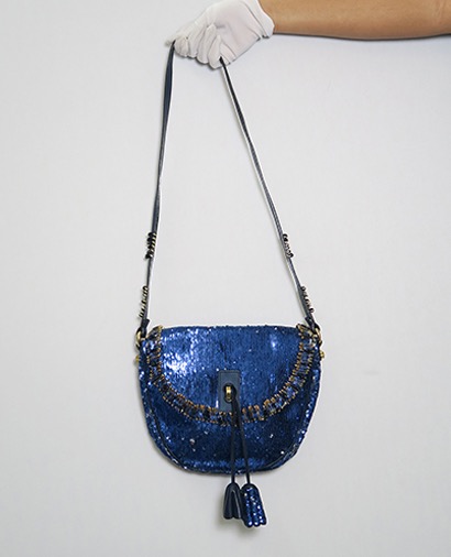 Sequin Safety Pin Crossbody, front view